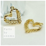2pcs・ハートレースチャーム　e-65
