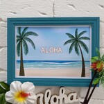 《 ALOHA BEACH🌴》イラストA5サイズフレーム入り