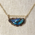 K10☆天然ボルダーオパールネックレス8.95ct☆オーストラリア・Yowah産の原石から磨いた１点もの！