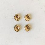 Gold Geometric Oval Pendant Tops