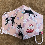送料無料꙳★*ﾟ春用マスク/大人用/プレゼントにも/猫柄/かわいい/冬用/爽やか/手作りマスク/ハンドメイド/猫マスク/猫/ねこ/不織布