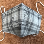送料無料꙳★*ﾟ春用マスク/大人用/プレゼントにも/猫柄/かわいい/冬用/爽やか/手作りマスク/ハンドメイド/猫マスク/猫/ねこ/不織布