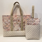 入園入学　レッスンバッグ&シューズバッグリバティ［アデラジャ］×アプリコット