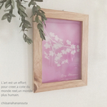 ふんわり桜の透かしフレーム　ステンドグラス風アート　北欧雑貨