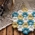 もこもこお花の鍋敷き❁︎レモネード