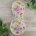 オーガニック布ナプキン　Ｌサイズ　水彩花　レッド