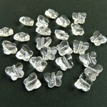 10個・８×10mm・クリア・蝶々のガラスビーズ・20112587