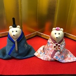 [ｍ21619様専用] しろくま貯金箱  ひな祭り お内裏様 & おひな様リバーシブル着物  