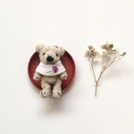 ミニチュア　テディベア《５.５cm》ぬいぐるみ　白くま