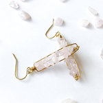October rosequarts pierce/earrings