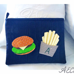 ☆送料無料☆  I ♥︎ hamburger clutch bag (Black) 