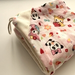 Thanks sale■ループ付きガーゼタオル■レトロ*パンダちゃん*入園準備*ピンク