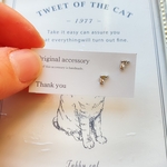 silver あしあとピアス　樹脂ピアス