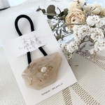 【sale】polygon clear beige hairrubber