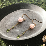 🌸お勧め🌸ピンクオパール、ペリドット🌸 14kgf 🌸揺れるorゆらゆら
