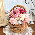 プリザーブドフラワー　アレンジ＊タン　タンドル〜優しい時間＊籠アレンジ＊結婚祝い＊母の日＊お誕生日　セール