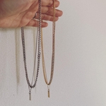 【sale】シンプル２連チェーンネックレス
