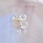 transparent boucles d'oreillesー□