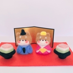 わんこのお雛様　羊毛フェルト