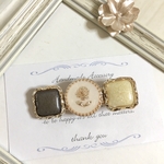薔薇カボション ヘアクリップ