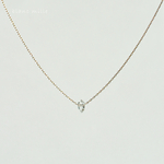 No.1687 ○* ハーキマーダイヤモンド 10金 or 18金 シンプル ネックレス ○* 天然石 パワーストーン ハーキマー水晶 ゴールド k10 k18 ペンダント blancmille