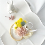女の子の大好きをぎゅっと詰め込んだお花のヘアゴム  ハニーイエロー