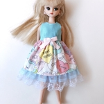 リカちゃん　服　ワンピース　ゆめかわ　水色