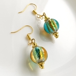 綺麗なグラデーションのランプワークのピアスorイヤリング②