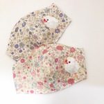 春待ち白文鳥さんの国産4重ガーゼマスク