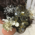 再販♡豪華上品大人♡アメリカンフラワープリザーブどフラワー髪飾り♡51