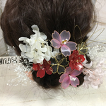 結婚式成人式卒業式袴/前撮りアメリカンフラワードライフラワー大人気髪飾り27