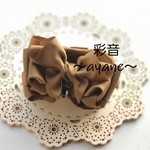 mini rose リボン バンスクリップ