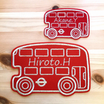 【特大】24色ネーム入り刺繍ワッペン*ロンドンバス*
