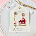 ⁂パープル⁂春を呼ぶベリームースの刺繍ピアス
