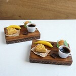 カフェ気分なバナナタルトプレート