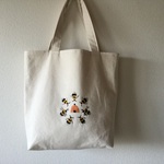 (送料無料)手刺繍のトートバッグ　　大