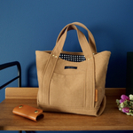 お散歩tote：バイオウォッシュ帆布M：キャメル