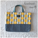 《専用》ハンドメイド★レッスンバッグ　スマイル　キルティング