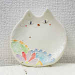 猫の小皿 『パターン』イッチン画