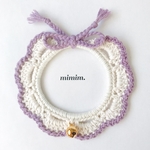 【再販】Twinkle ribbon＊* purple レース首輪☆＊* [l-039] 