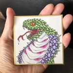 【原画】バジリスク🍀ミニミニ色紙