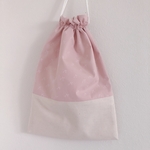 完成品♡︎即納 送料無料 感謝価格♡︎お着替え袋・巾着袋【natulal cherry】名入れオプション/サイズオーダー対応