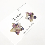 星でお花のピアス／イヤリング♡クリアmix