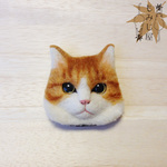 ねこブローチ＊GingerCat+white・N＊