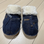 デニムリメイク　フワフワスリッパ