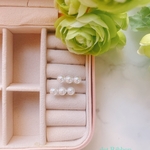 イヤリングに変更もできます♪パールピアス