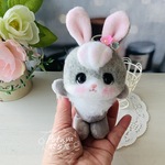 にぎにぎ ベビーうさぎ ☆ ネザーランドドワーフ　もふもふ 羊毛フェルト ぬいぐるみ バレリーナ うさぎ