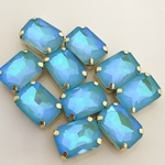 A級・10×14mmレクタングル・スパークル　アクアマリン10こ入り
