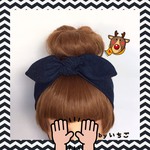 デニム★リボン付きヘアバンド
