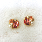 パパラチアのしずくのビジューピアス
